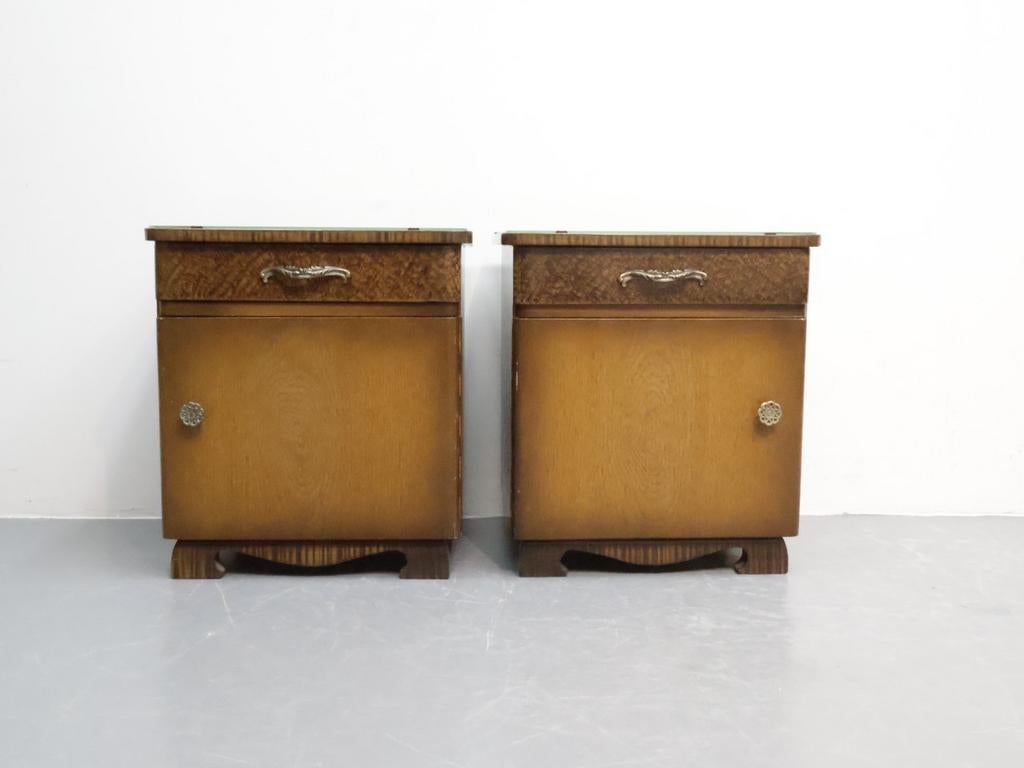 Set vintage nachtkastjes| Jaren 70, Ophalen, Gebruikt, Minder dan 45 cm, .