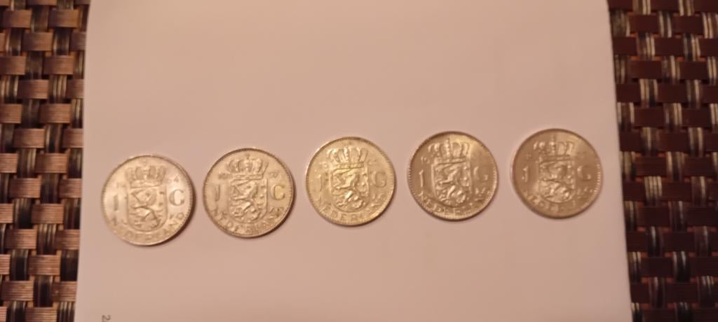 Nederlandse 1 gulden munt, 1 gulden, Koningin Juliana, Verzenden, Zilver