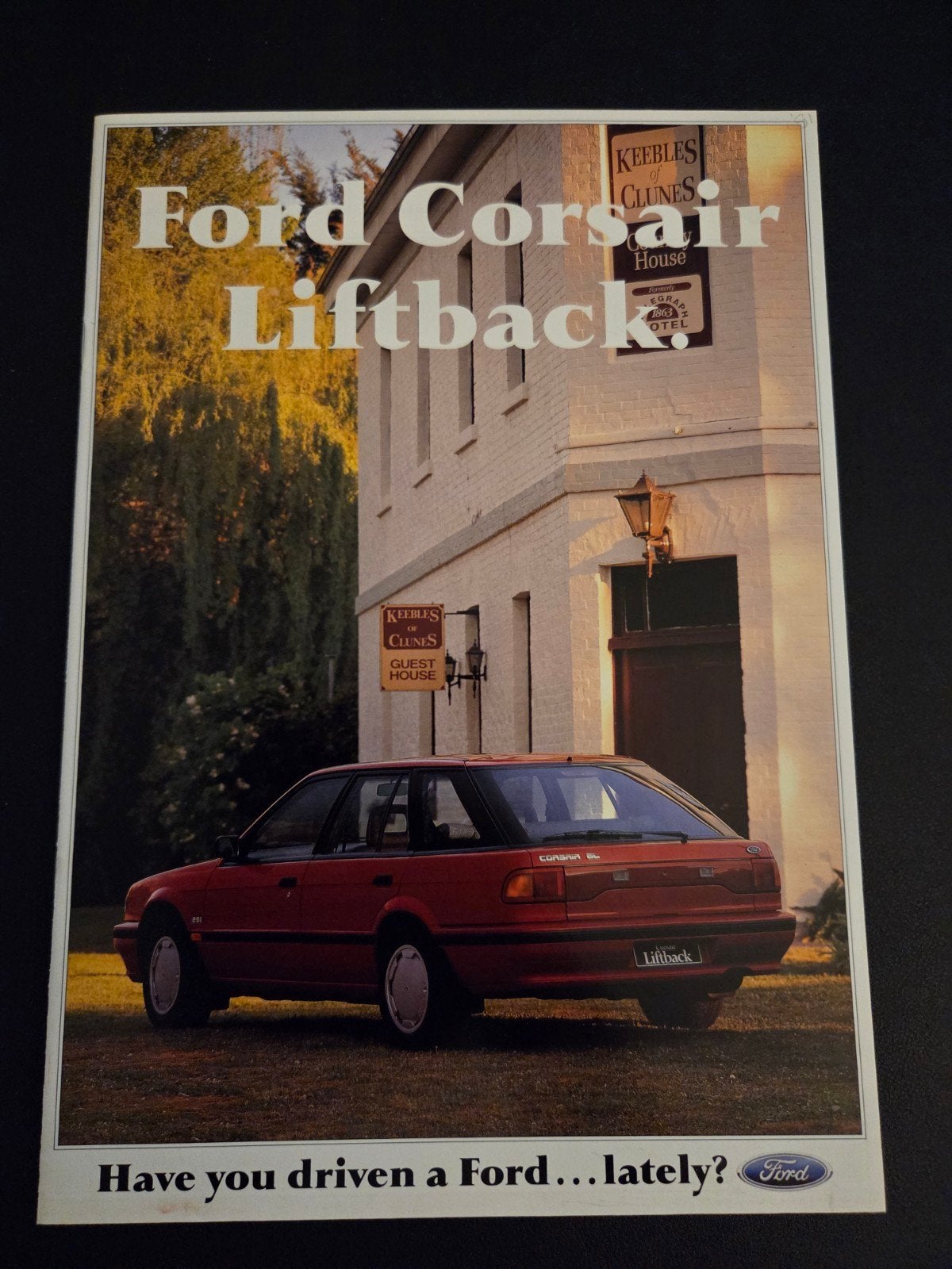 Brochure Ford Corsair Liftback 1991 Australië, Ophalen of Verzenden, Zo goed als nieuw, Ford