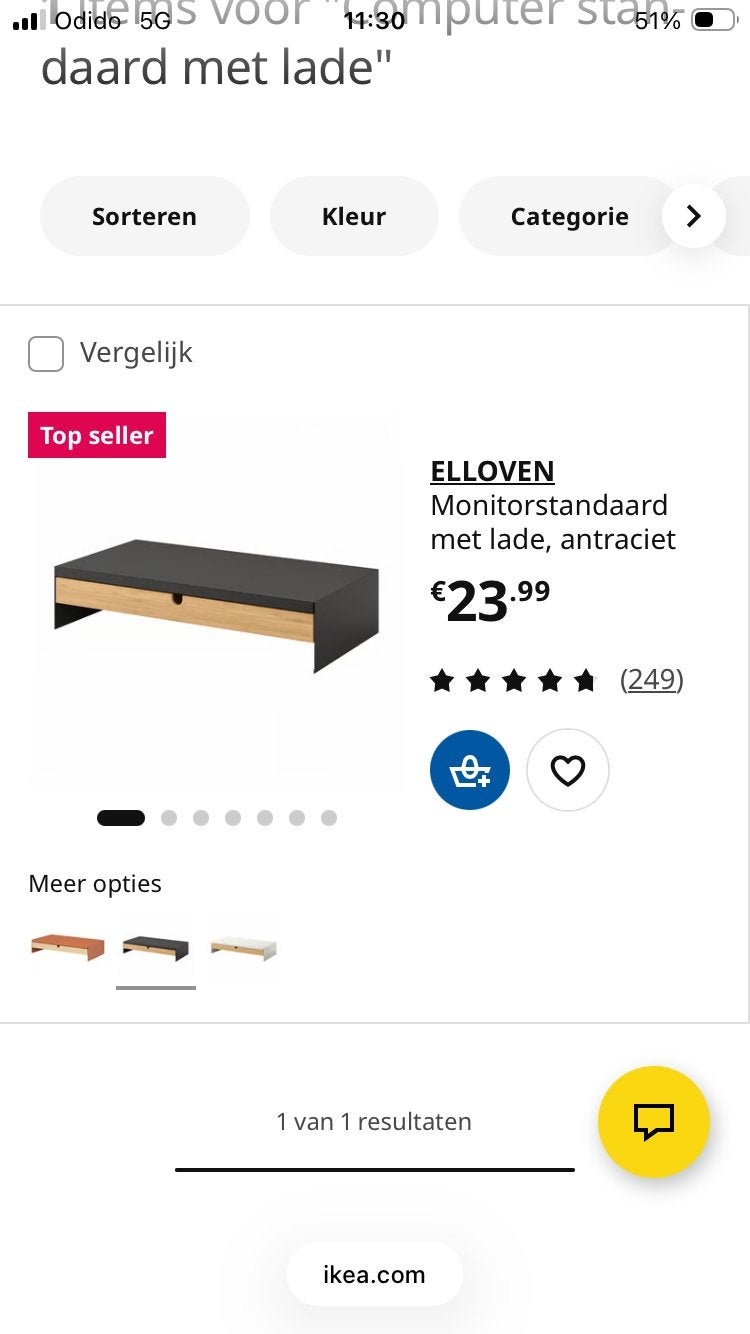 Monitorlade antraciet, Ophalen, Zo goed als nieuw