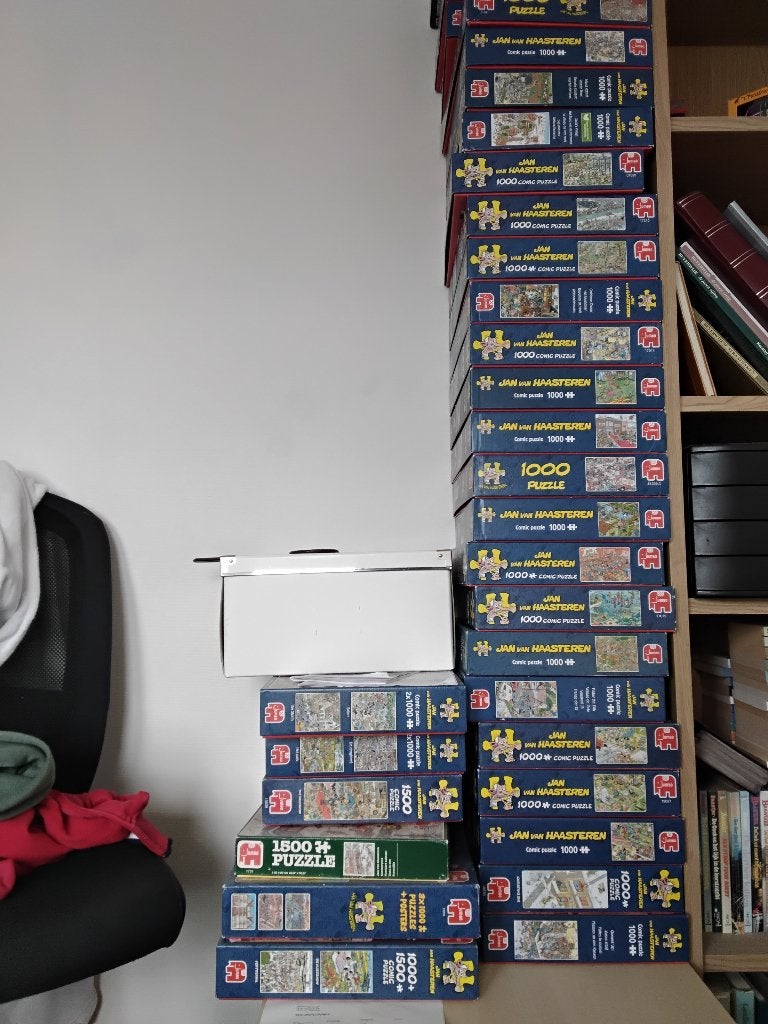 jan van haasteren, 1000 stukjes, Ophalen, 500 t/m 1500 stukjes, Zo goed als nieuw, Legpuzzel
