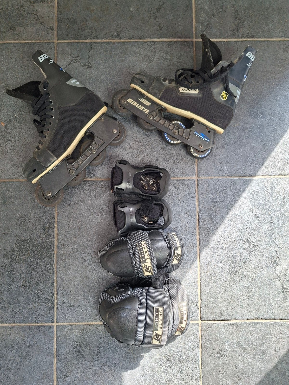 Bauer RXS Inline Skates met bescherming, Gebruikt, Bauer, Dames, Ophalen of Verzenden