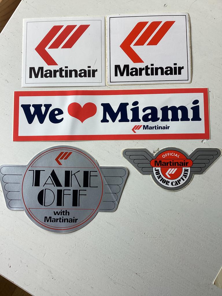 Setje stickers Martinair, Ophalen of Verzenden, Zo goed als nieuw