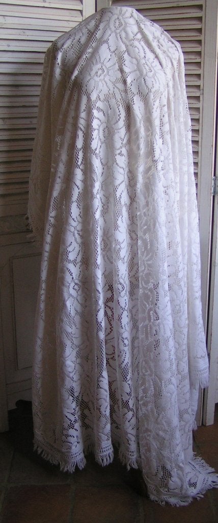 witte kanten sprei nr BB 1006, Verzenden, Wit, Overige typen, Tweepersoons