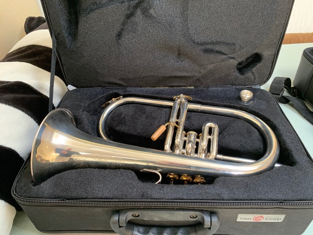 Bugel XO Jupiter, Muziek en Instrumenten, Ophalen of Verzenden, Gebruikt, Koperblazer, Met koffer of draagtas