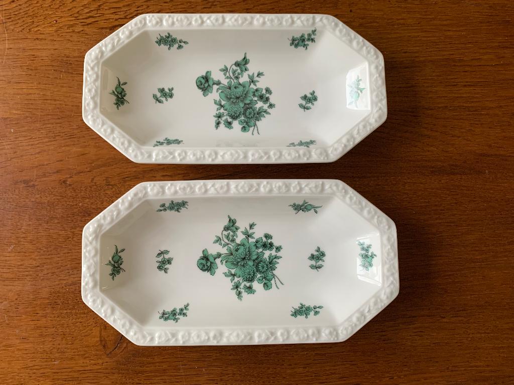 2 "Rosenthal MARIA Green Floral /Groene Bloemen" Kaas/Vlees, Ophalen of Verzenden, Nieuw, Overige stijlen, Kop(pen) en/of Schotel(s)