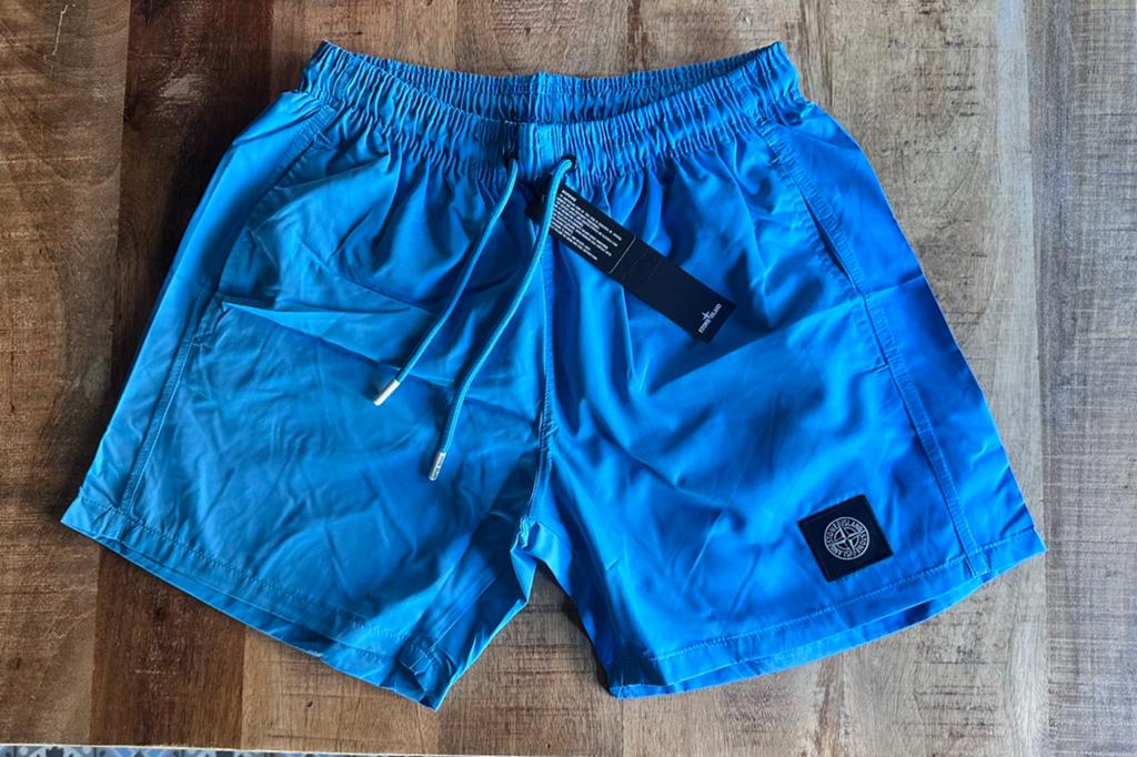 Stone island zwembroek lichtblauw - Maat M & L, Ophalen of Verzenden, Blauw, Zwemshort
