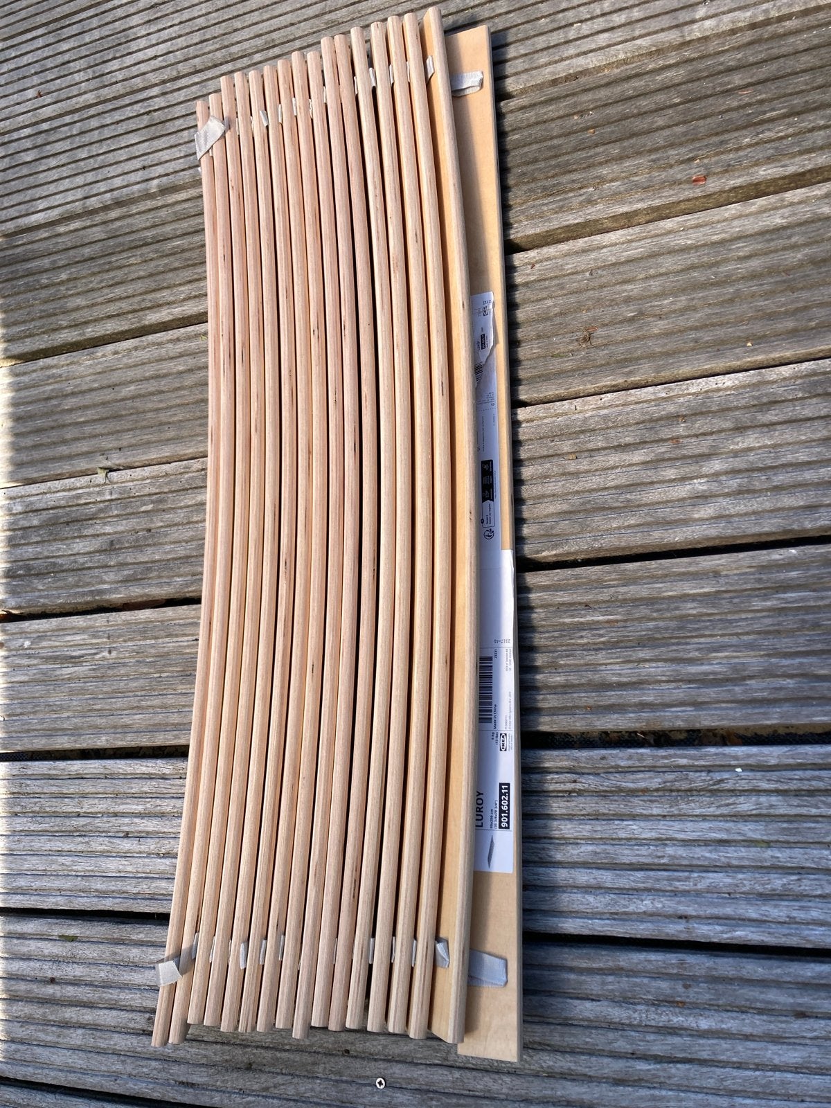 2x IKEA Luröy lattenbodem 90x200 cm - goed, Huis en Inrichting, Slaapkamer | Matrassen en Bedbodems, Ophalen, Gebruikt, 90 cm