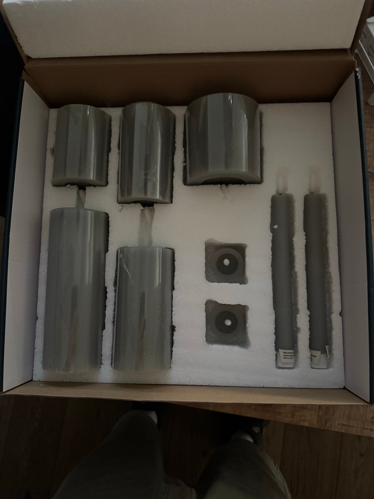 Lifa Living LED Kaarsenset - 9 Stuks, Grijs, Warm Wit, Ophalen of Verzenden, Nieuw, Grijs