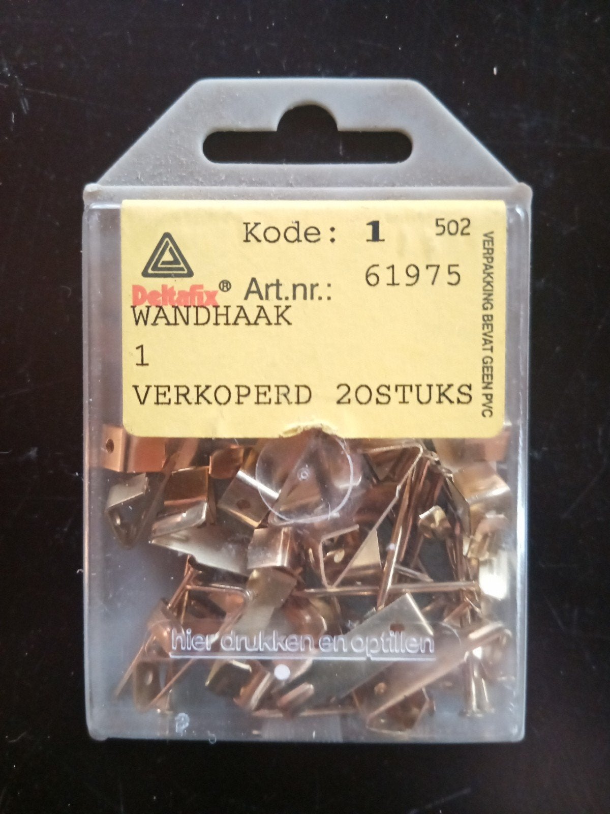 Nieuwe Deltapix wandhaken, verkoperd, 20 stuks, Ophalen of Verzenden, Nieuw