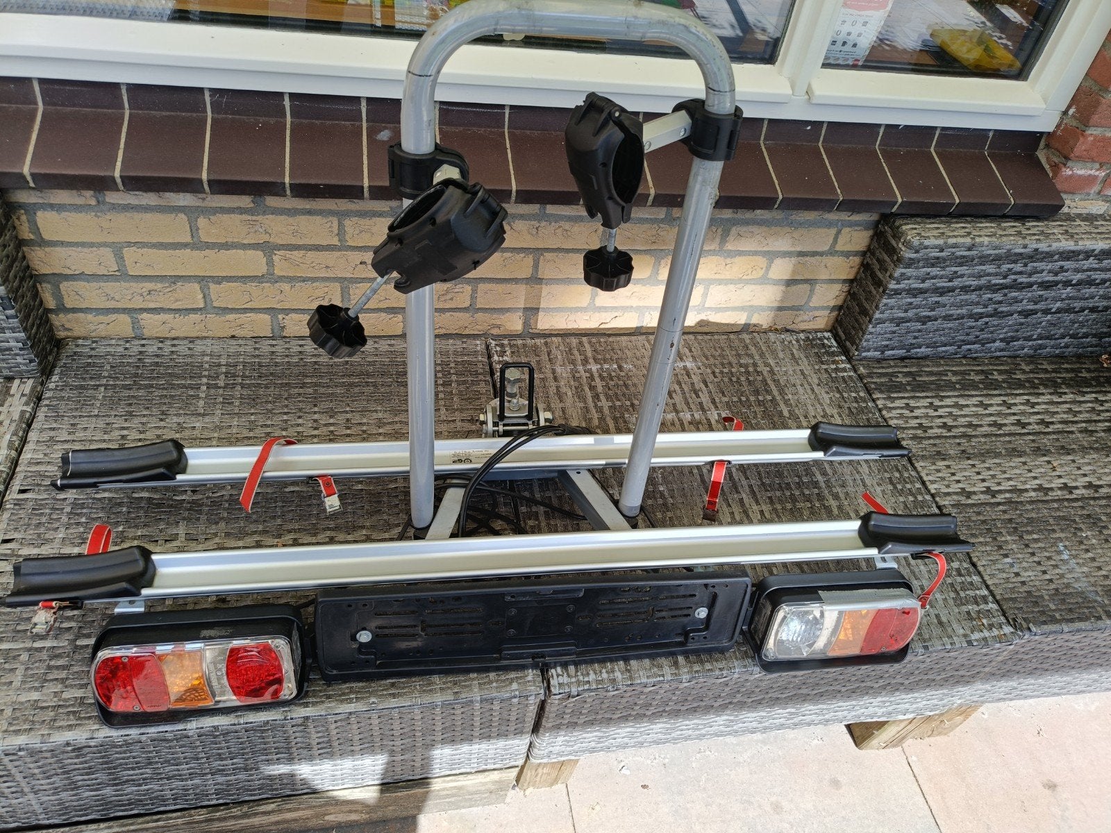 Stevige trekhaak fietsendrager, 2 fietsen, kantelbaar., Auto diversen, Ophalen of Verzenden, 2 fietsen, Gebruikt, Trekhaakdrager
