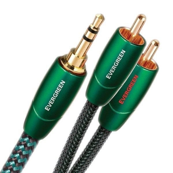 AudioQuest Evergreen 3,5 mm naar RCA 0,6 m, zgan met bon, Ophalen of Verzenden, Zo goed als nieuw, Minder dan 2 meter, Interlink-kabel