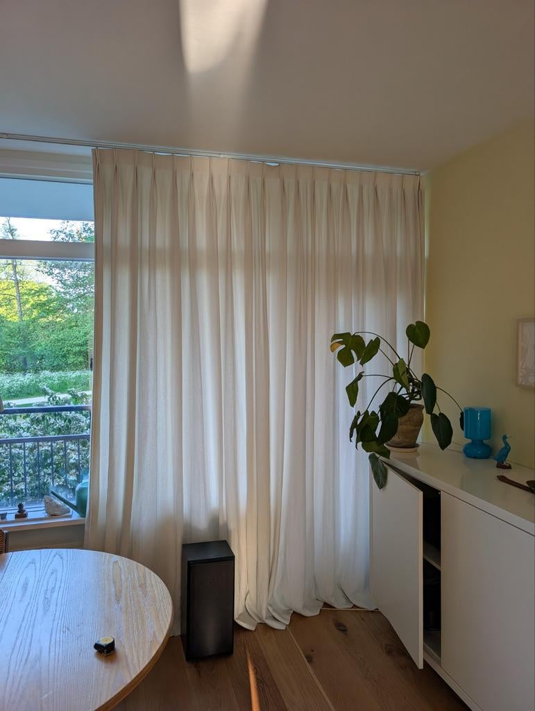 Prachtig kwalitatief linnen gordijn - 2.00m x 2.40m, Huis en Inrichting, Gebruikt, 200 cm of meer, Ophalen of Verzenden, 200 cm of meer
