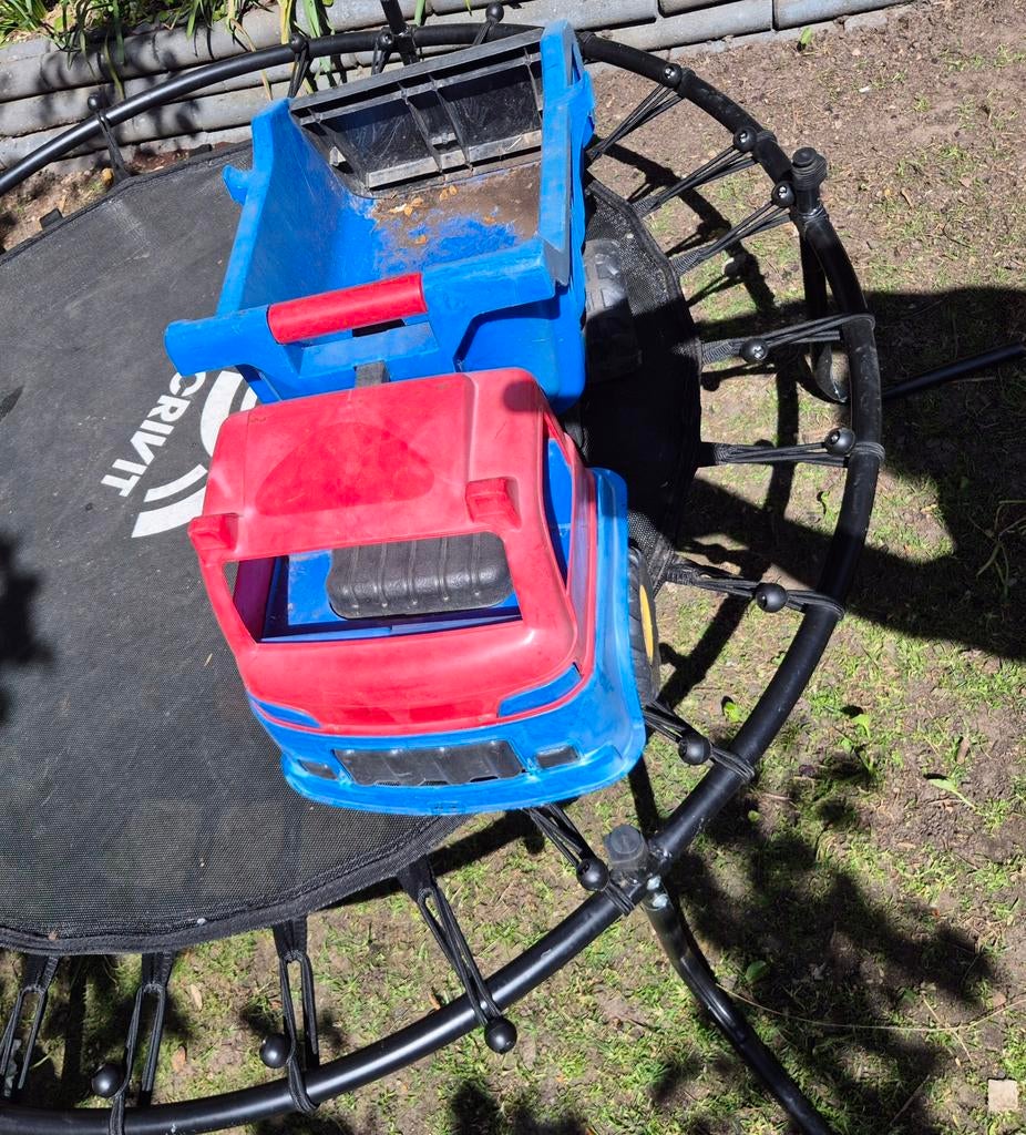 Grote speelgoed kiepwagen - rood en blauw, Ophalen of Verzenden, Gebruikt