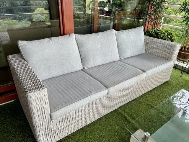 Loungebank, Tuin en Terras, Tuinsets en Loungesets, Ophalen, Gebruikt, Rotan, 3 zitplaatsen