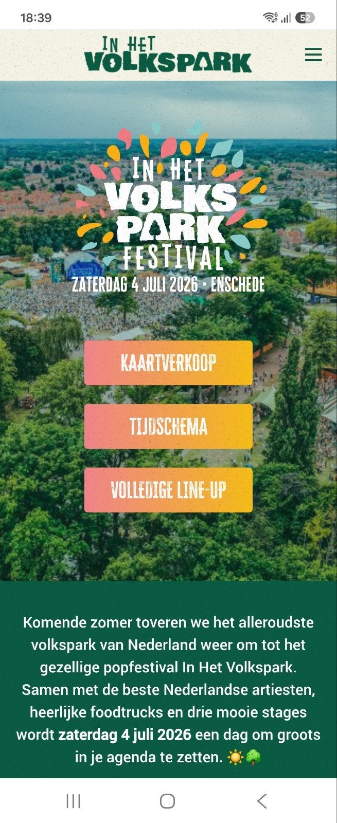 Entree ticket Volksparkfestival te koop, Tickets en Kaartjes, Eén persoon