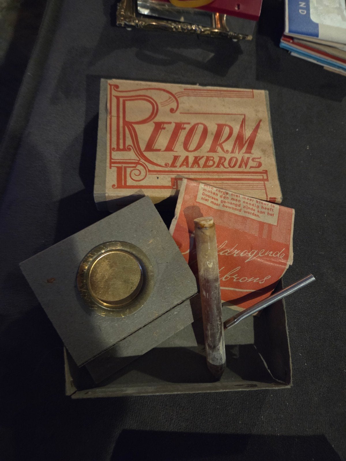 Antieke Reform Lakbrons Set - Vintage Verfbenodigdheden, Ophalen of Verzenden
