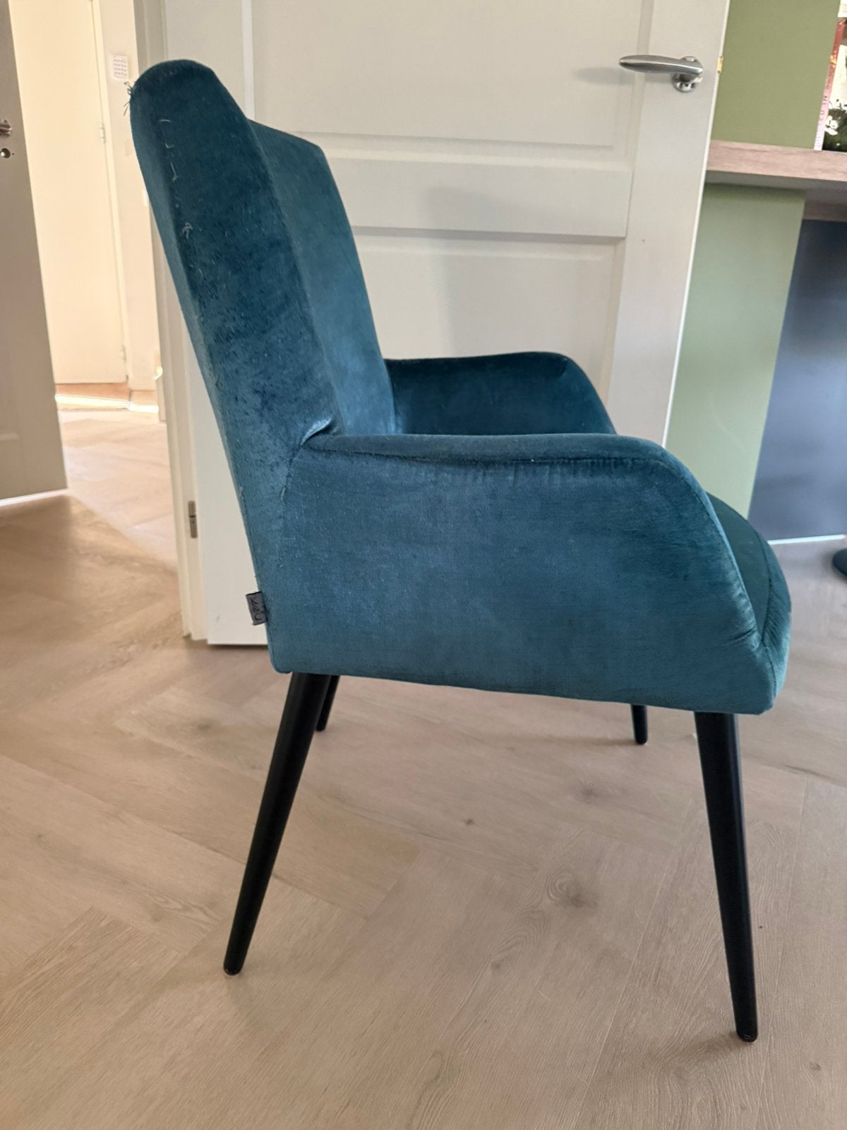 3 nette eettafelstoelen, Ophalen, Gebruikt, Drie, Blauw