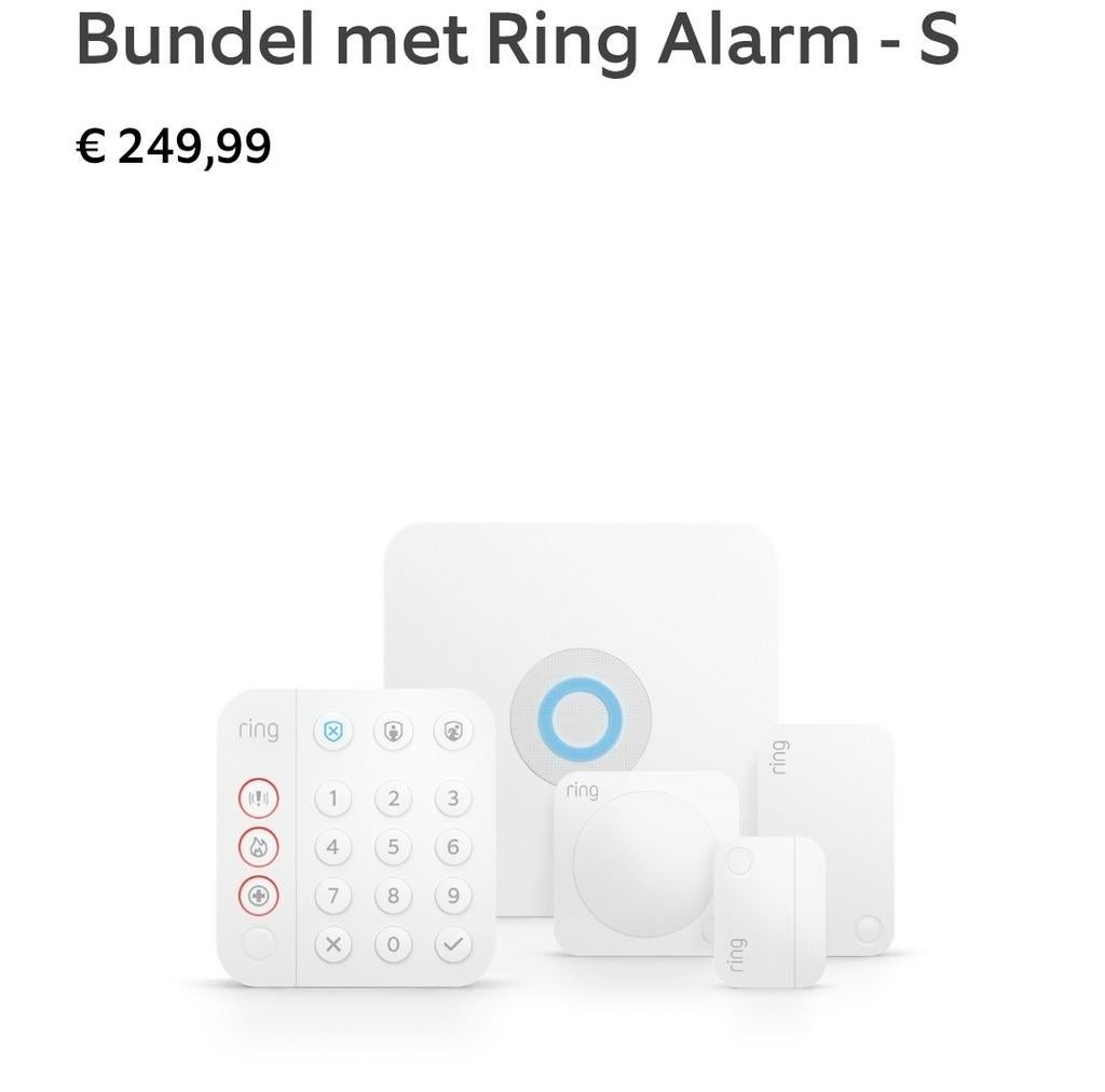 Ring Alarm S Beveiligingssysteem met Camera en Deurbel, Ophalen of Verzenden, Compleet systeem