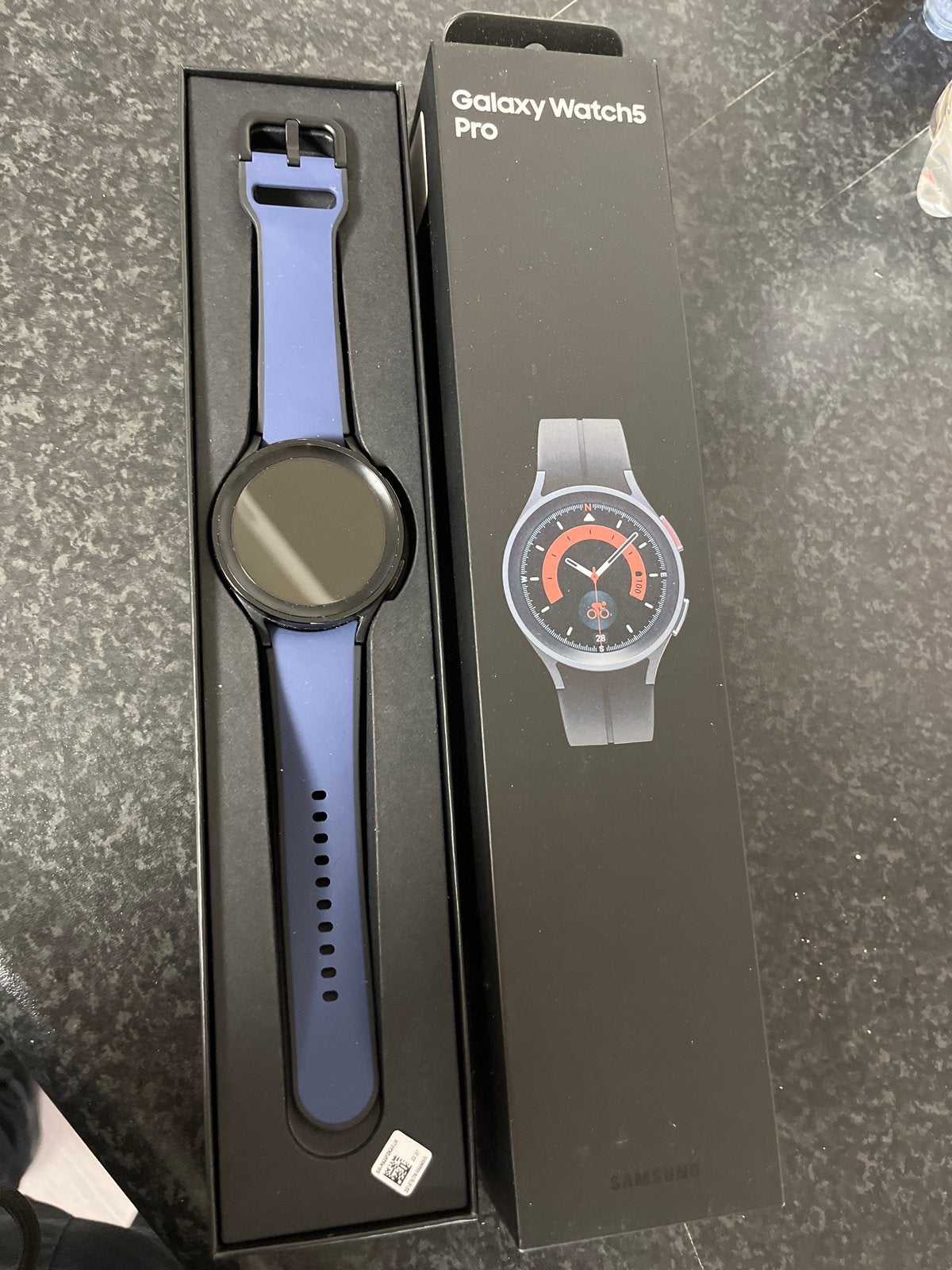 Samsung Galaxy Watch 5 Pro - Nette staat, Samsung, Afstand, Blauw, Ophalen of Verzenden