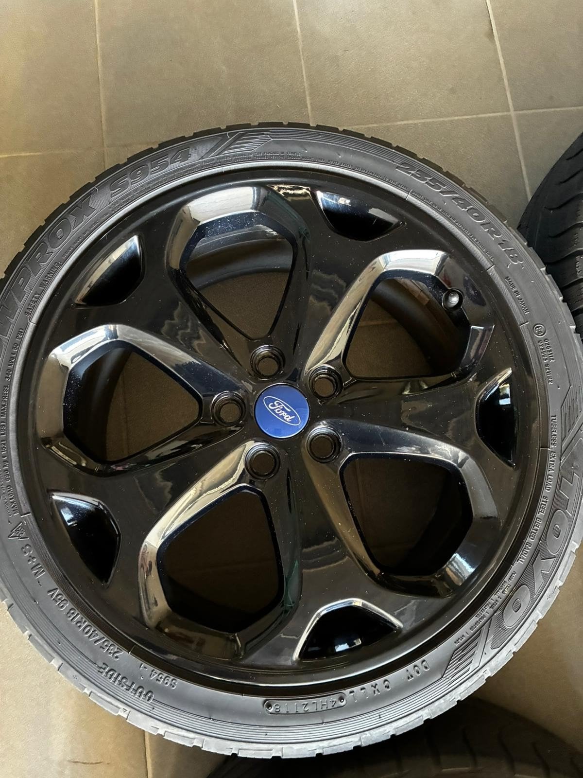 Ford focus mondeo st velgen 18 inch 5x108 235 40 180, Ophalen, 18 inch, Gebruikt, Banden en Velgen