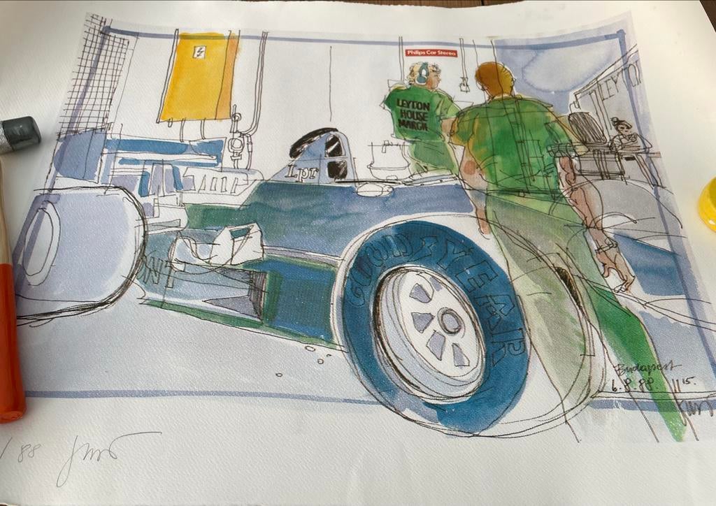 Unieke Formule 1 Kunst - Leyton House & Philips Car Stereo, Antiek en Kunst, Ophalen of Verzenden