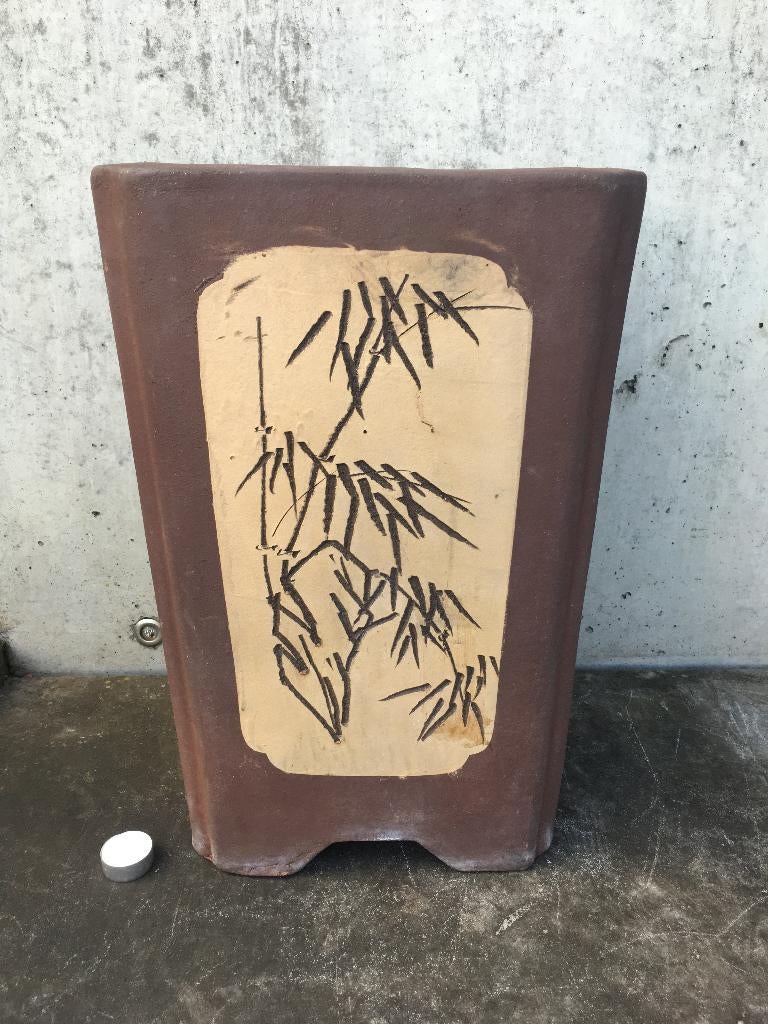 Grote cascade bonsai schaal pot 32x32x48cm ****, Ophalen, Rond, Zo goed als nieuw, Aardewerk