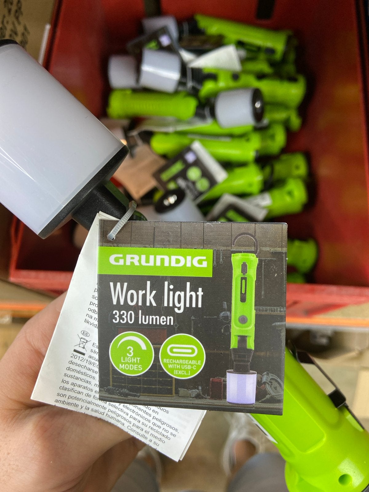 Grundig Work Light 330 Lumen - Oplaadbaar Werklicht, ., Nieuw, Ophalen of Verzenden, .