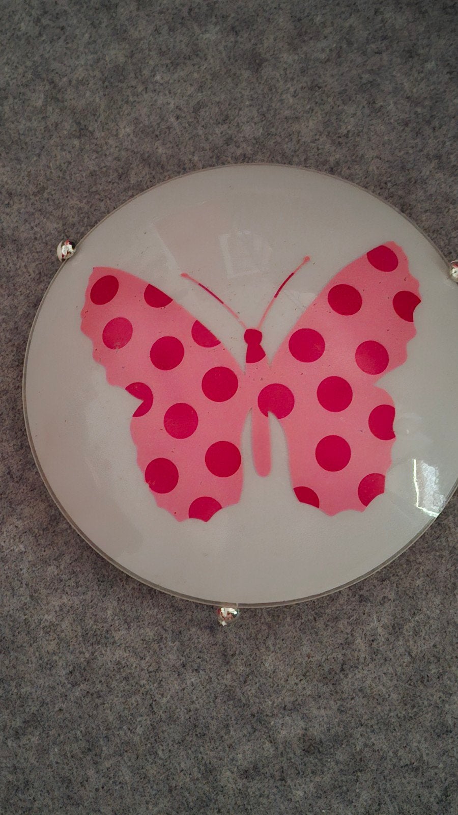 Plafondlamp Vlinder Roze E27, Overige merken, Gebruikt, Roze, E27 (groot)