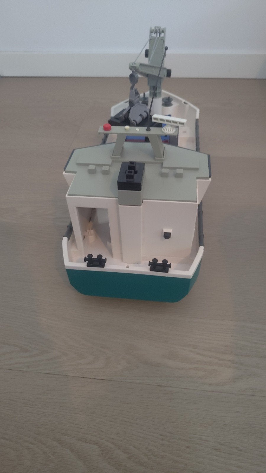 Playmobil containerschip met kraan en containers, Gebruikt, Complete set, Ophalen of Verzenden, Boot/Schip