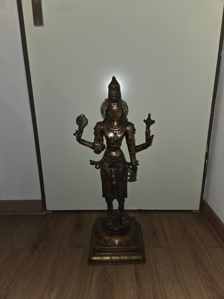 Mooi Bronzen Lakshmi Beeld - 70cm, 16kg, Ophalen of Verzenden