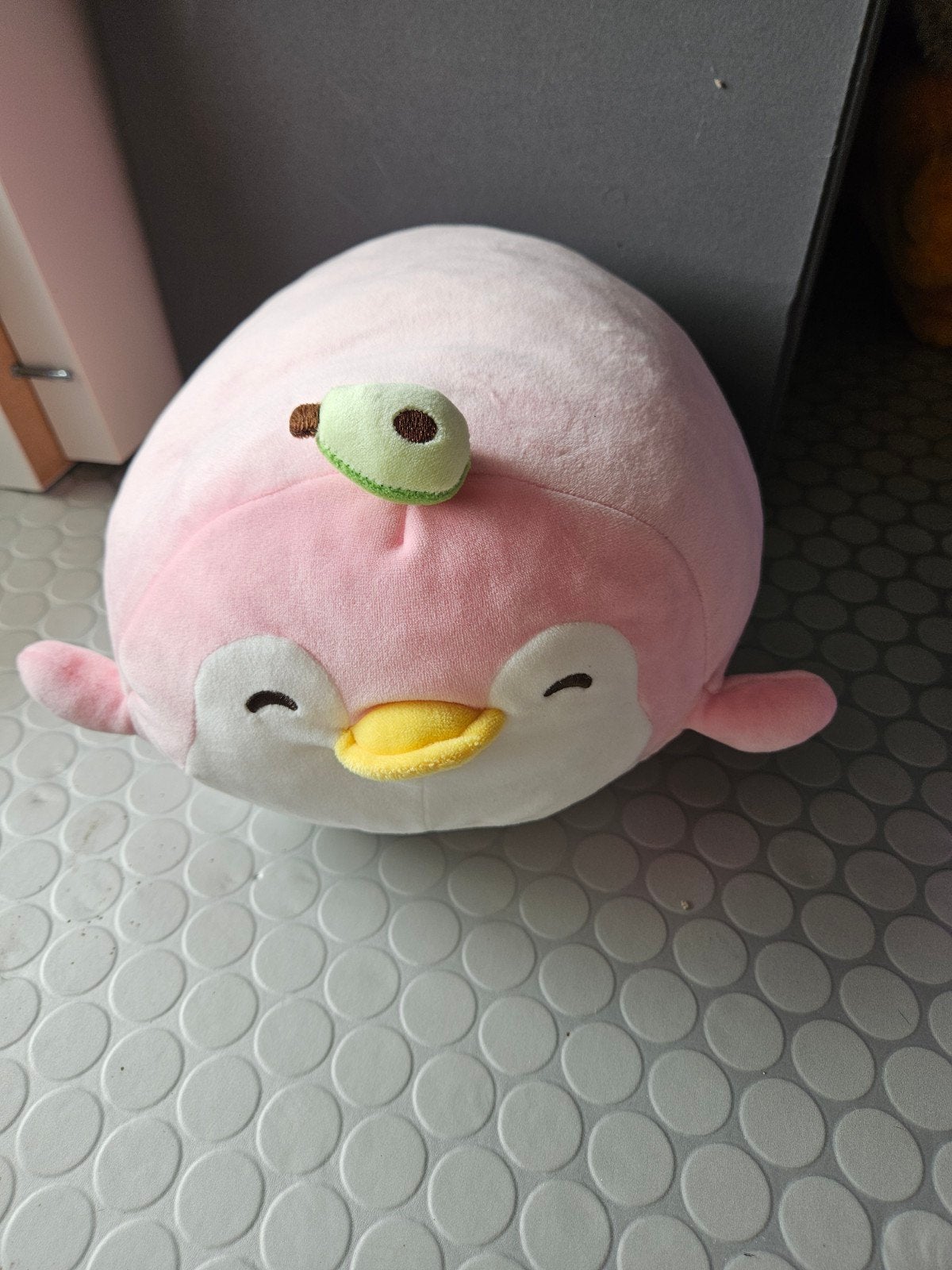 Roze Pinguïn Knuffel met Avocado, Kinderen en Baby's, Pinguïn, Overige merken, Overige karakters, Ophalen of Verzenden
