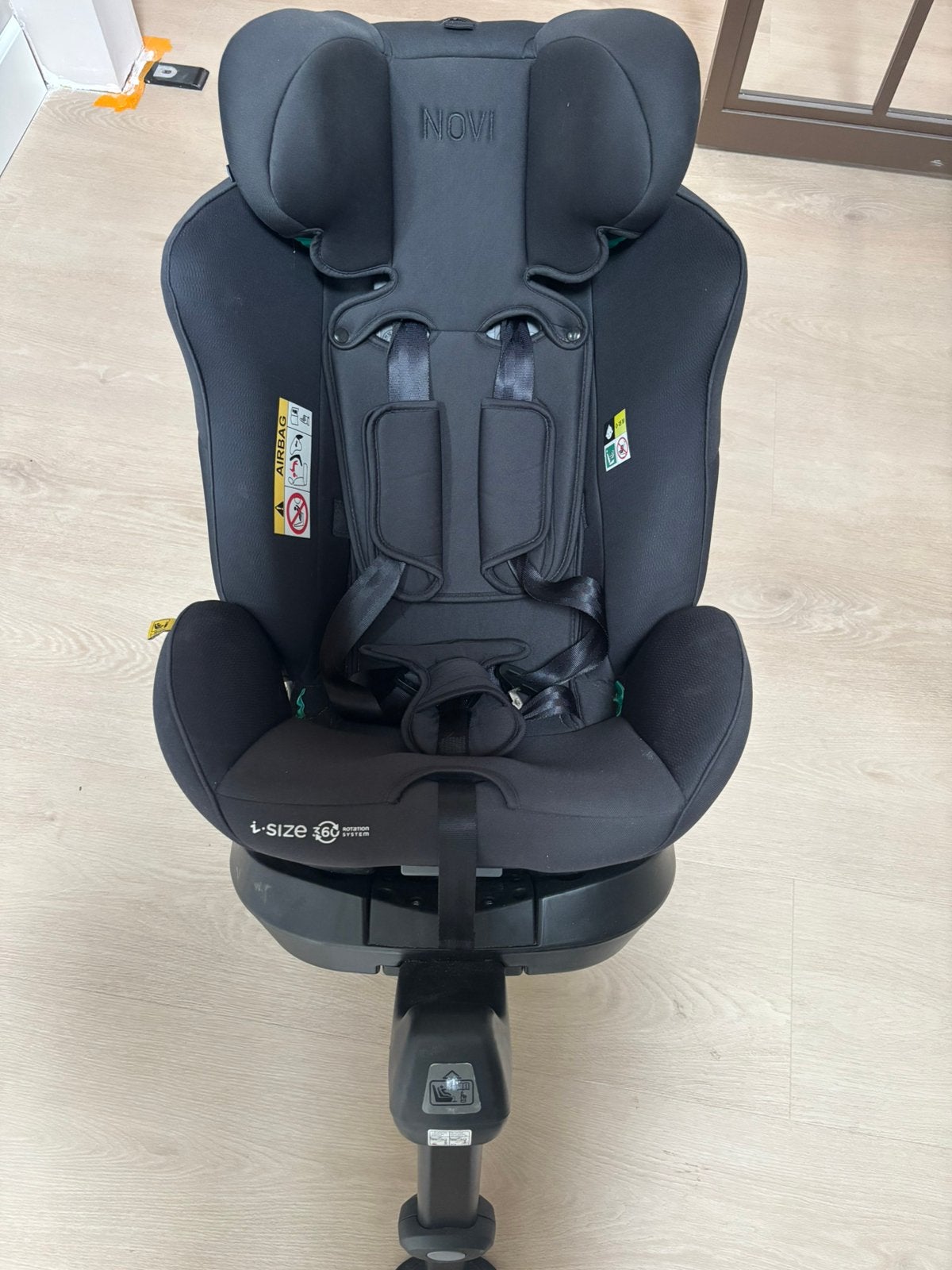 Novi i-Size autostoel 360 isofix Zwart, Overige merken, 0 t/m 18 kg, Zo goed als nieuw, Isofix
