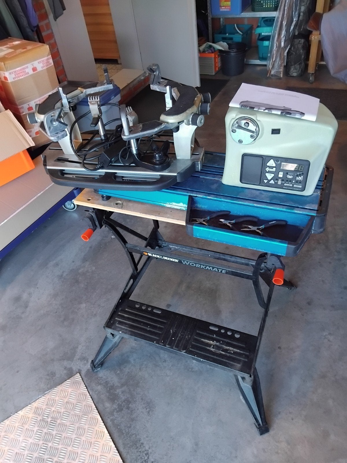 bespanmachine, Sport en Fitness, Tennis, Ophalen, Gebruikt, Racket, Overige merken