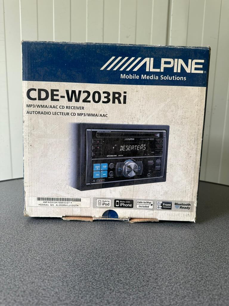 Alpine CDE-W203Ri Black 200 W - 2-DIN met cd auto radio, Auto diversen, Autoradio's, Ophalen of Verzenden, Nieuw