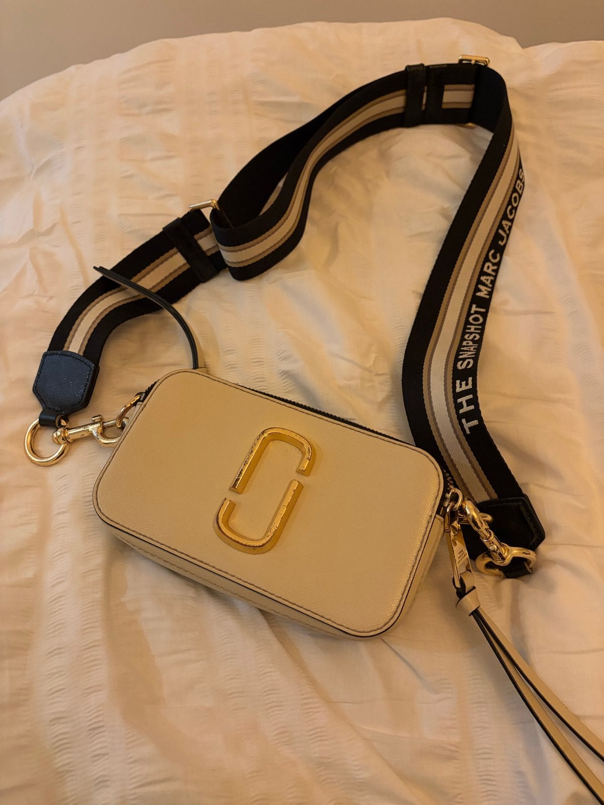 Marc Jacobs Snapshot tasje, Ophalen of Verzenden, Gebruikt, Beige, Schoudertasje