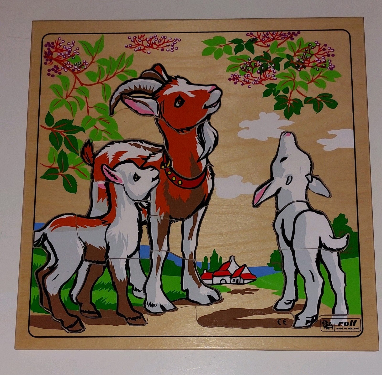 houten puzzel geit rolf, Ophalen of Verzenden, Gebruikt