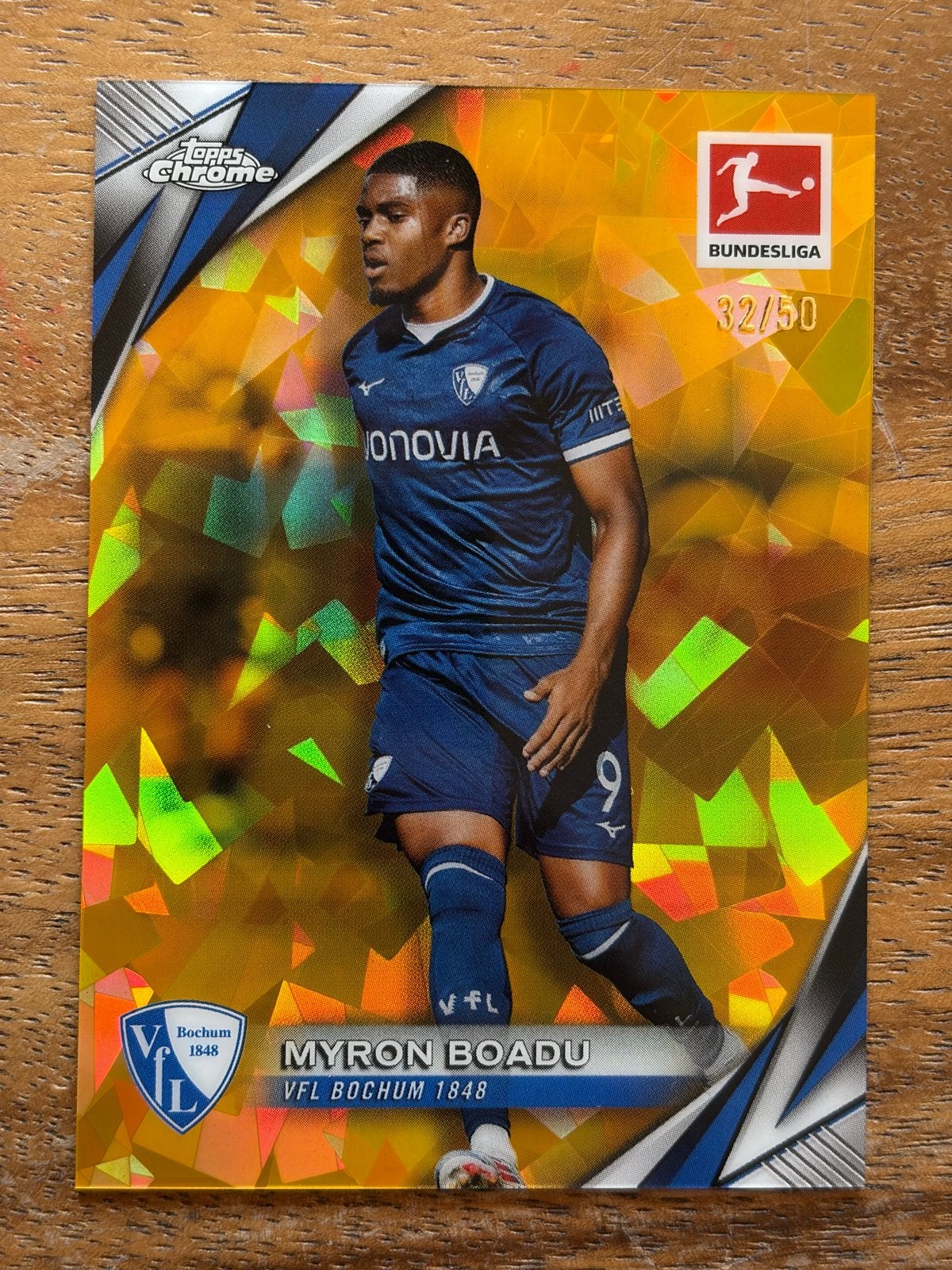 Myron Boadu Topps Chrome Bundesliga Kaart 32/50, Verzamelen, Verzenden, Zo goed als nieuw, Buitenlandse clubs, Spelerskaart
