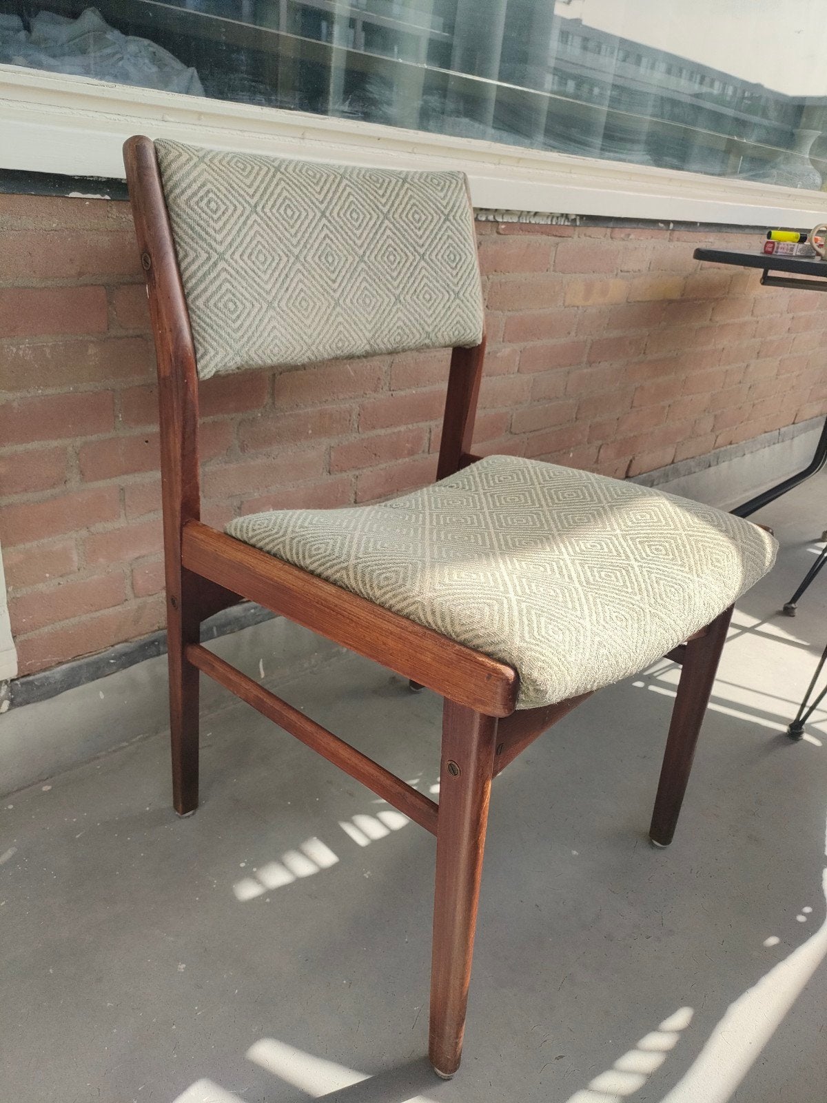 Retro, Vintage stoel, Huis en Inrichting, Stoelen, Ophalen, Gebruikt, Bruin, Eén