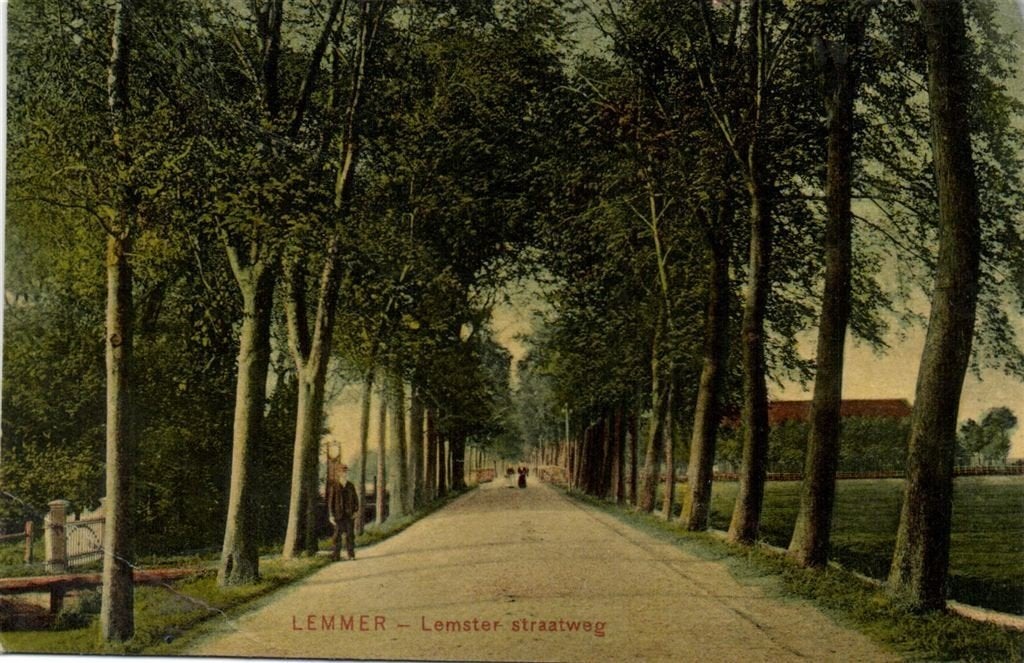 Lemmer - Lemster straatweg - B-keus - 1909 gelopen, Ophalen of Verzenden, Voor 1920, Gelopen, Friesland