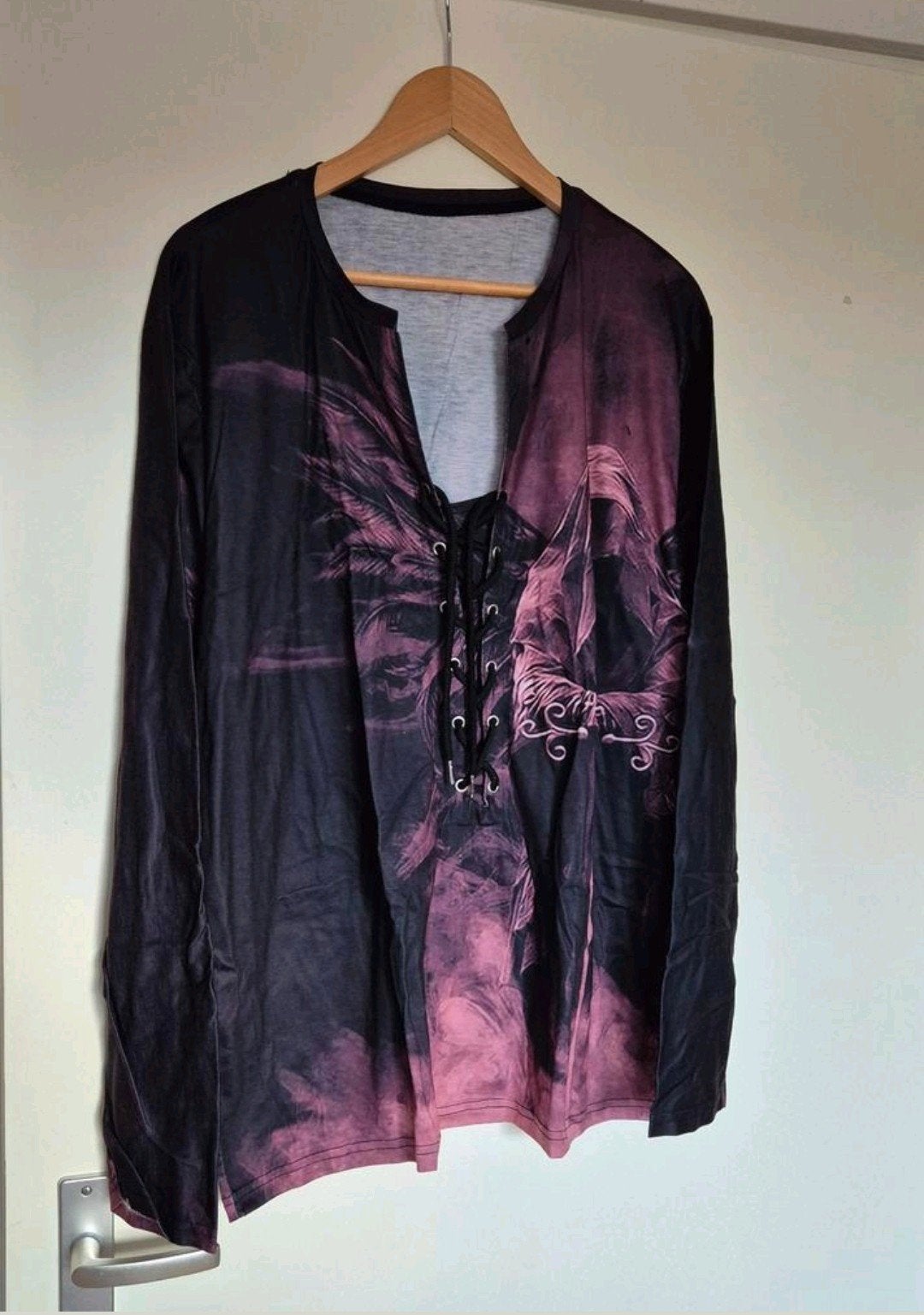 Nieuwe longsleeve in maat 2XL., Kleding | Heren, Grote Maten, Ophalen of Verzenden, Nieuw, Paars, Shirt
