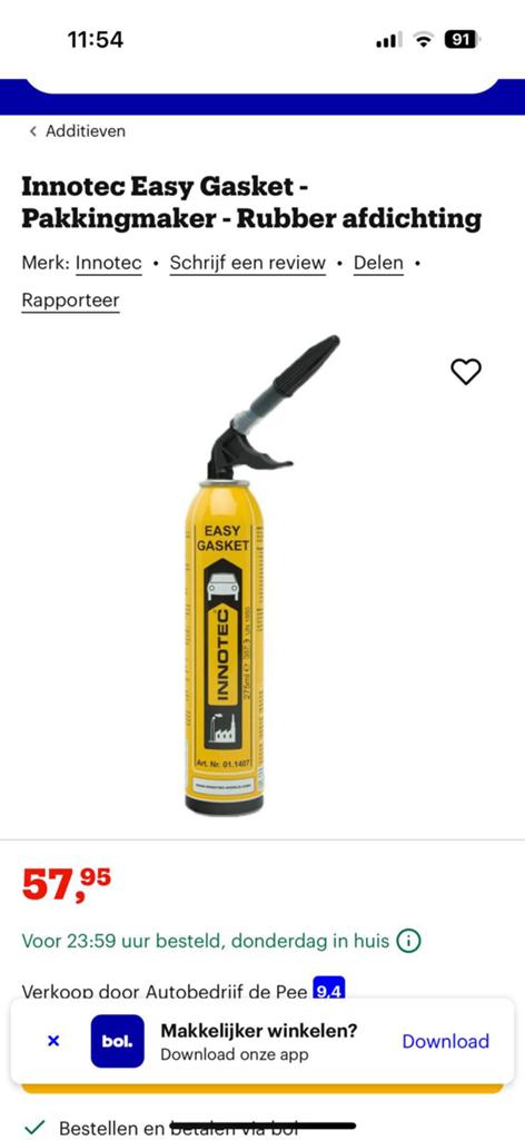 Innotec Easy Gasket Pakkingmaker - Rubber afdichting, Overige materialen, Nieuw, Minder dan 5 m², Ophalen