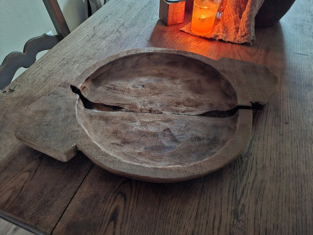 Houten schaal, Schaal, Rond, Ophalen of Verzenden, Zo goed als nieuw