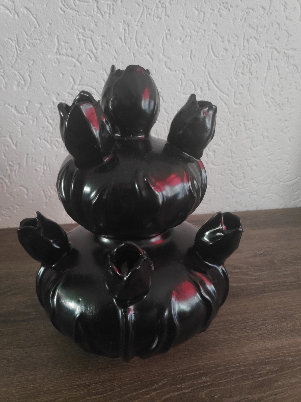 grote zwarte tulpenvaas, Ophalen, Zo goed als nieuw, Zwart, 30 cm