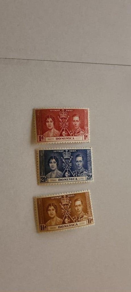 8070 dominica kroning king george VI en elizabeth 1937, Verzenden, Midden-Amerika