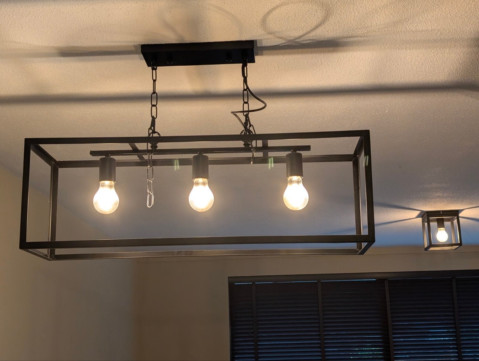 Hanglamp en drie plafondlampen, Ophalen of Verzenden, Zo goed als nieuw, Minder dan 50 cm
