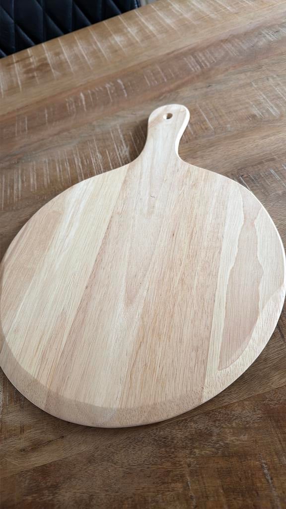 Houten serveerplank  diameter 33 cm nieuw, Ophalen of Verzenden, Nieuw, Rechthoekig, Hout