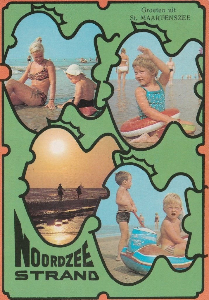 SINT MAARTENSZEE Noordzeestrand Groeten, Verzenden, 1960 tot 1980, Gelopen, Noord-Holland