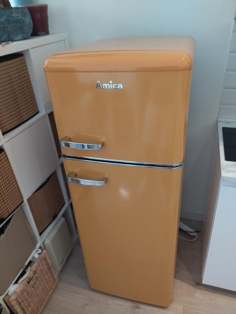 Amica retro koelkast met vriesvak, Witgoed en Apparatuur, Ophalen, Gebruikt, 200 liter of meer, 140 tot 160 cm
