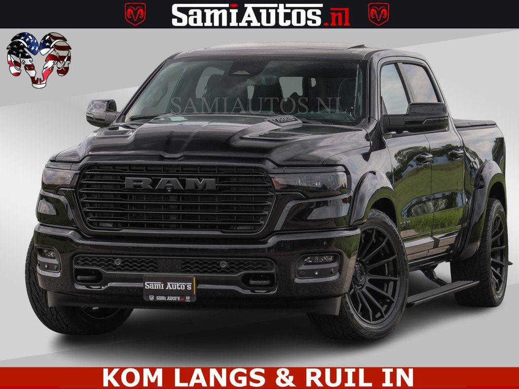 Dodge Ram 1500 Night Premium | Full Option | De Meest Luxe P, Automaat, Met garantie (alle), Zwart, Leder